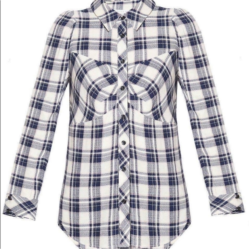 VERONICA BEARD | Candice Plaid Long Sleeve Shirt - Picture 2 of 11